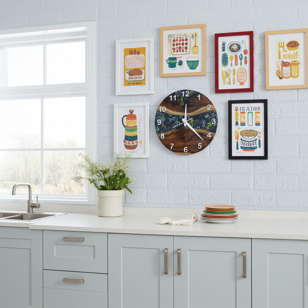 Alphabet Epoxy Wall Clock