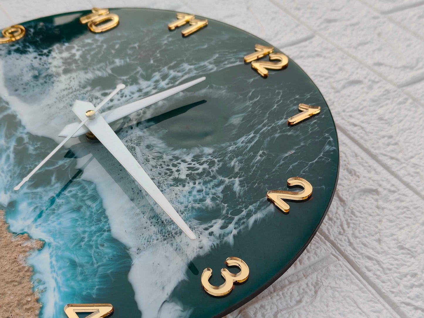 Ocean Wave Epoxy Clock MDF Base