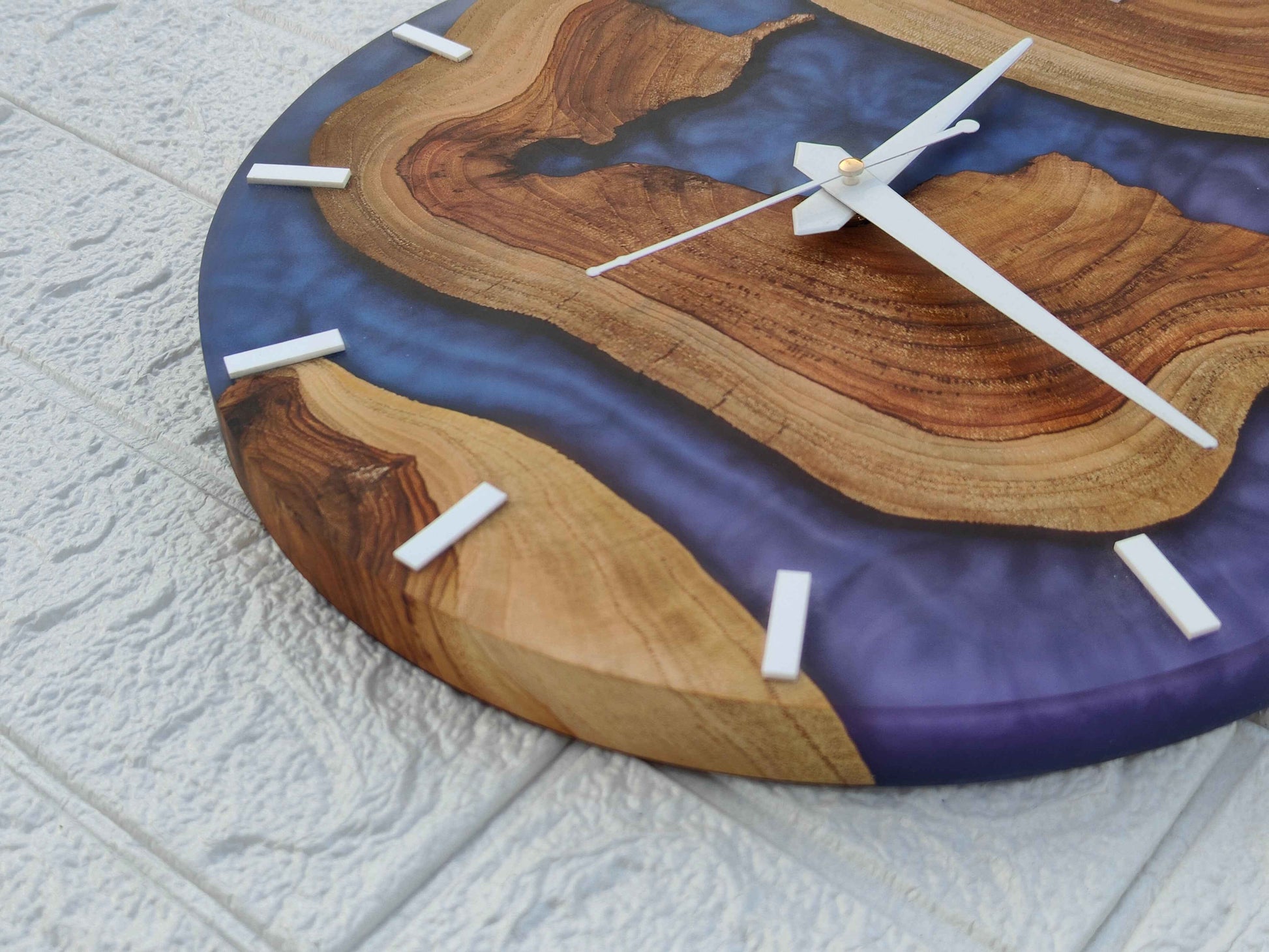 Multi Color Epoxy Wooden Clock