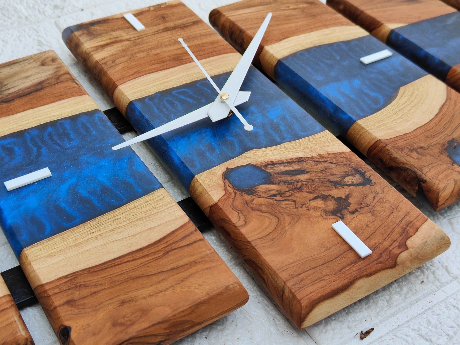 Epoxy River Wooden Clock