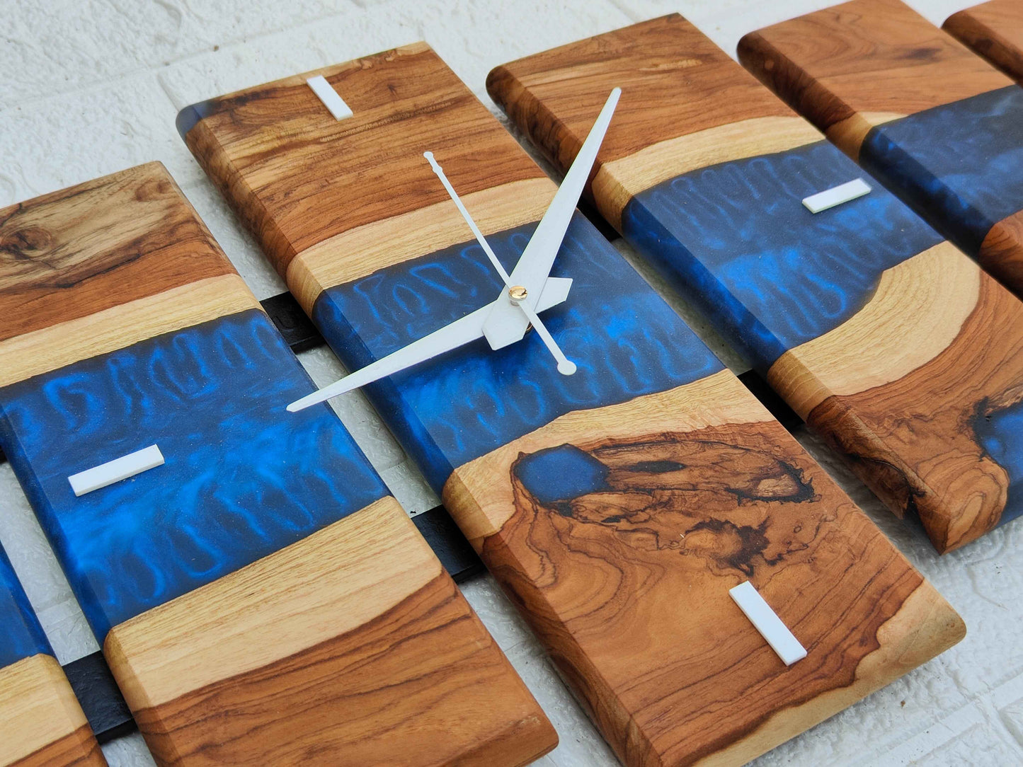 Epoxy River Wooden Clock