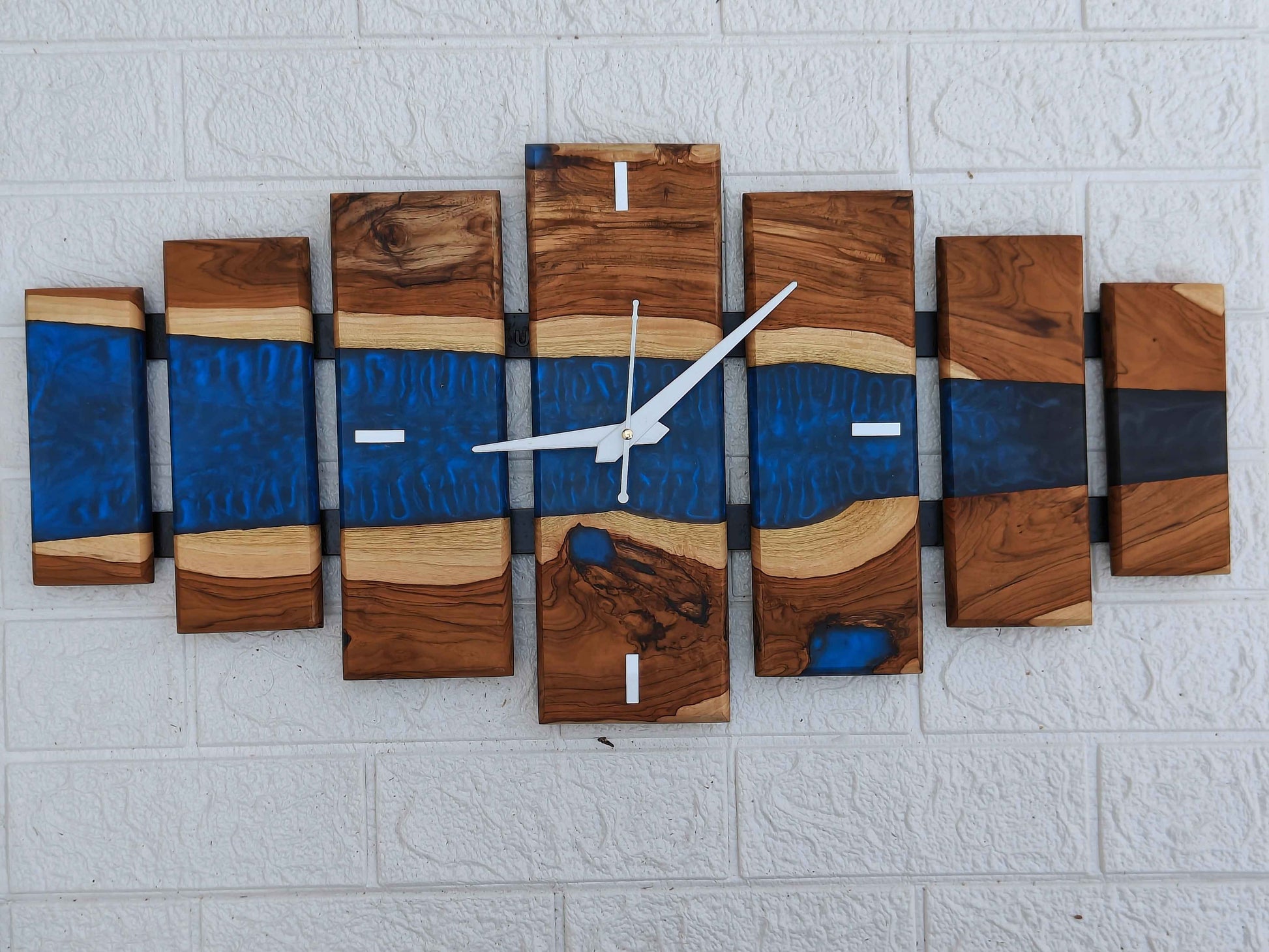 Epoxy River Wooden Clock