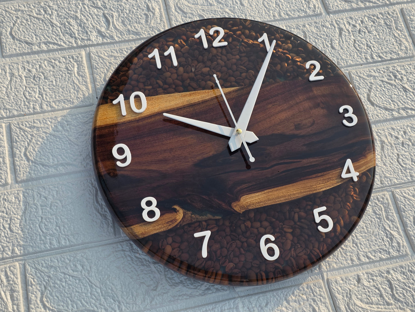 Coffee Beans Epoxy Clock| Woods And Knots