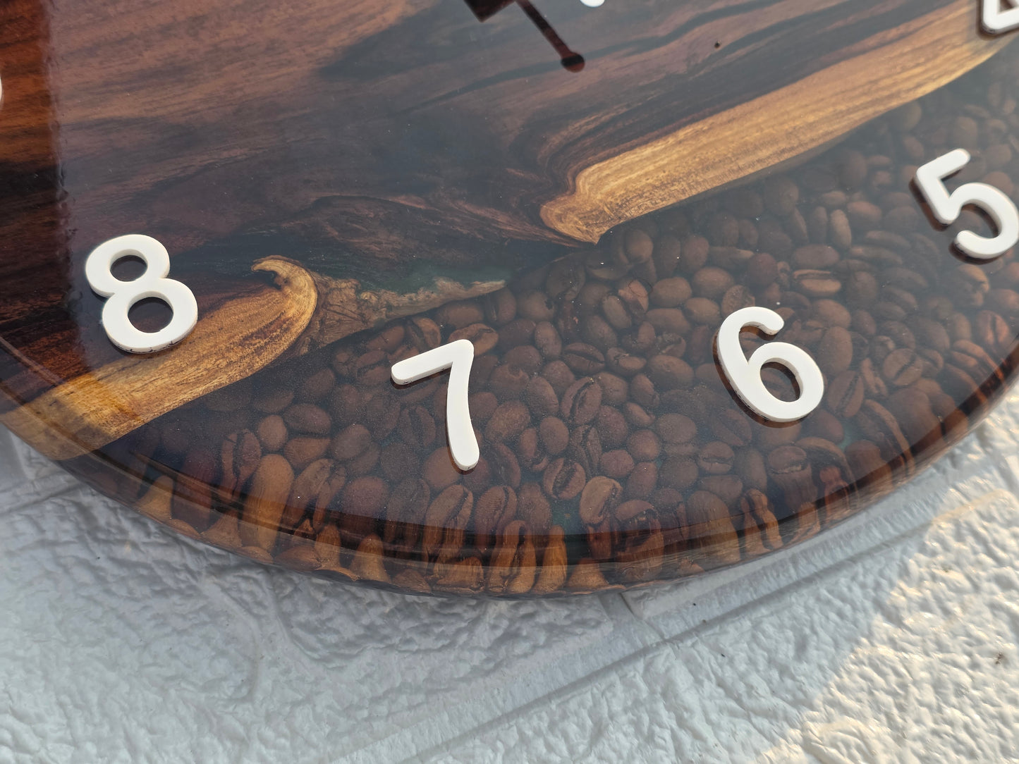 Coffee Beans Epoxy Clock| Woods And Knots