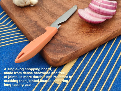 Woods And Knots Acacia Wood Chopping Board – Knife-Friendly & Multi-Purpose Cutting Board (Design 3)