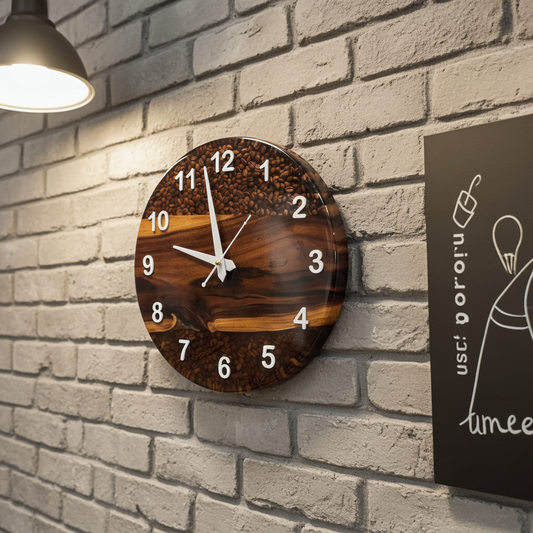 Coffee Beans Epoxy Clock| Woods And Knots