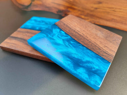 Blue Epoxy Coaster