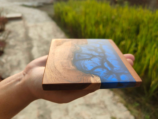 Dark Blue Epoxy Coaster