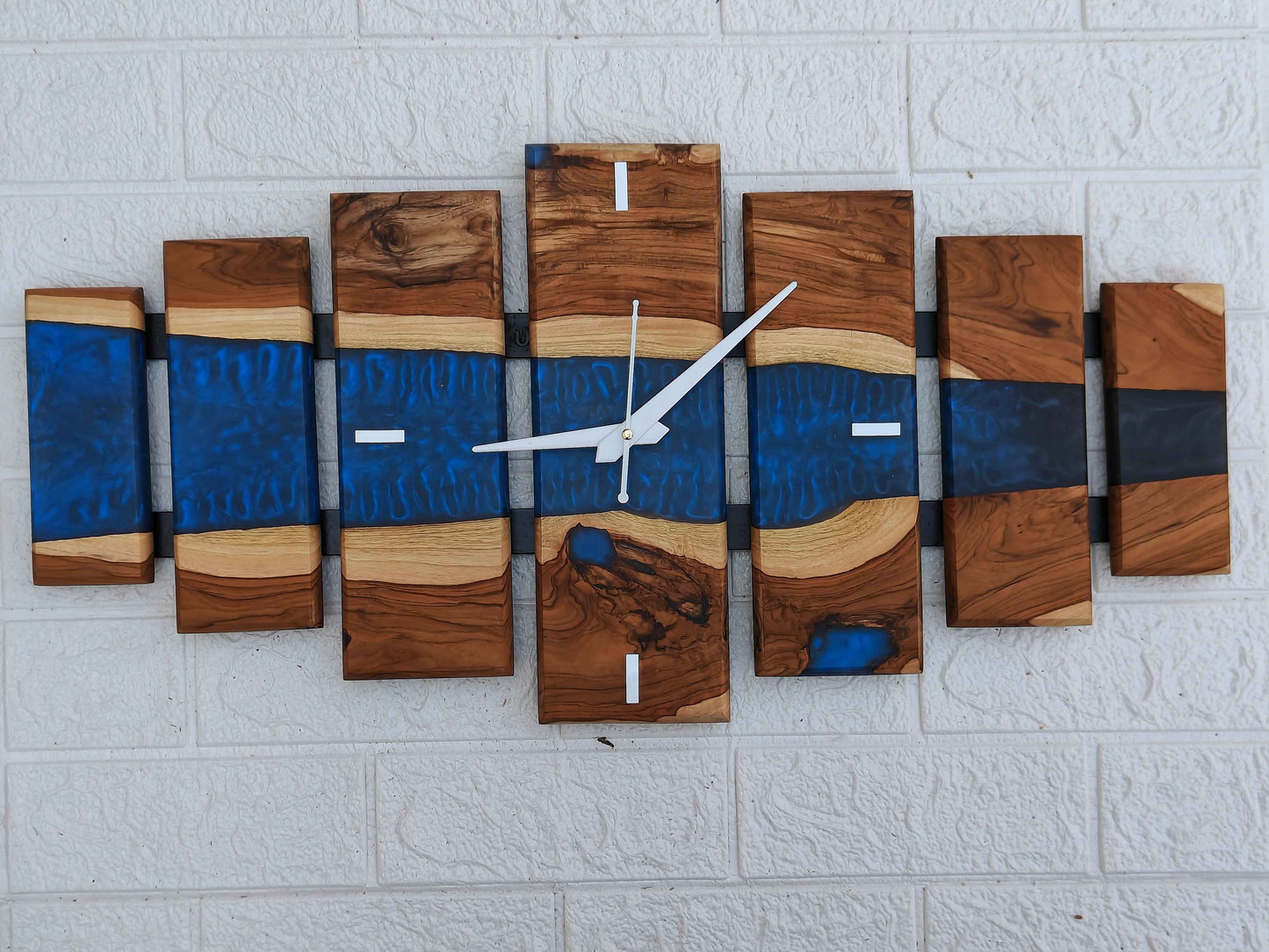 Epoxy River Wooden Clock