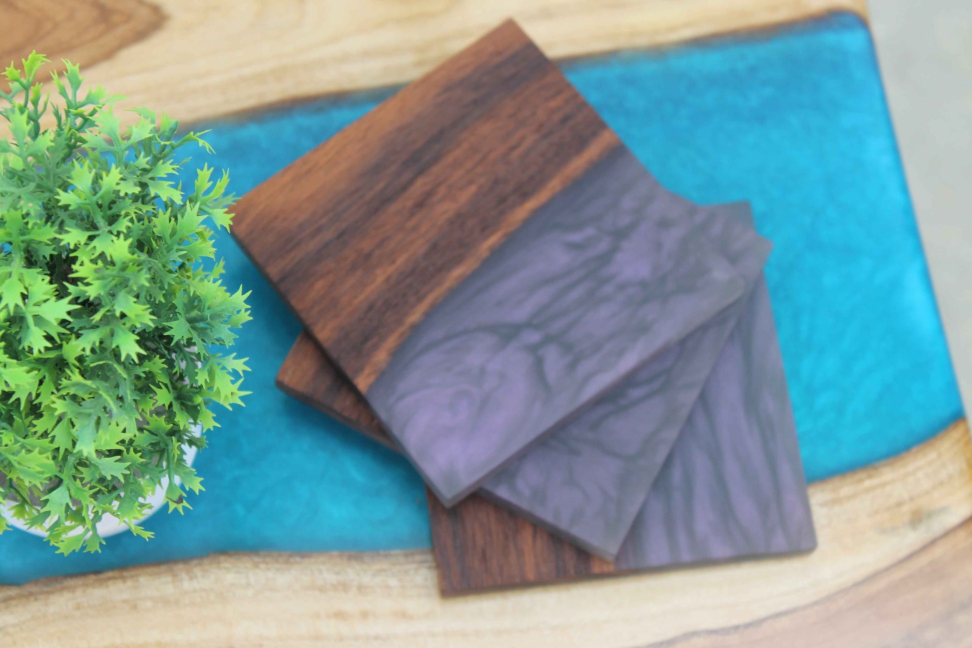 Purple Epoxy Coaster