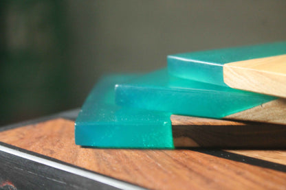 Transparent Green Epoxy Coaster